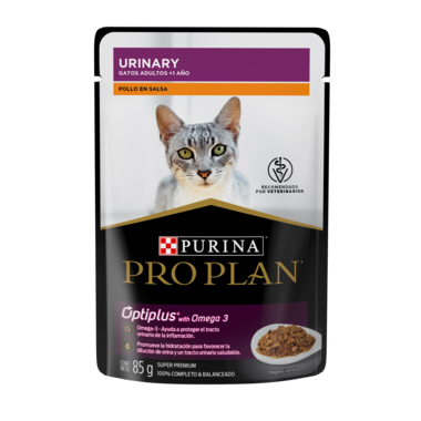 Caja con 24 Sobres Alimento Humedo Urinary Felino Pro Plan Pollo en Salsa Purina