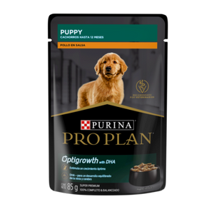 Caja con 24 Sobres Alimento Humedo Perro Cachorro Pro Plan Pollo en Salsa Purina