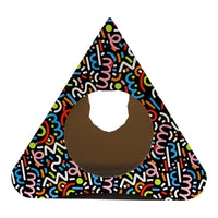 Rascador de Cartón Triangular para Gatos 3 en 1 con Catnip (47cm x 43.5cm x 24cm)