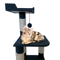 Rascador Para Gatos Arbol Mueble Juguete Gris 80 Cm