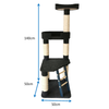 MyA Mueble Arbol Rascador para Gatos 3 Niveles con Escaleras Torre Grande Cat Scratcher