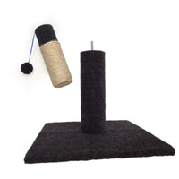 Rascador para Gatos Poste Con Juguete Desmontable color Gris de 62cm