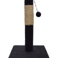 Rascador para Gatos Poste Con Juguete Desmontable color Gris de 62cm