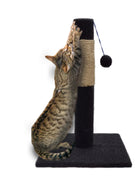 Rascador para Gatos Poste Con Juguete Desmontable color Gris de 62cm
